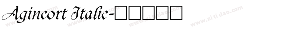 Agincort Italic字体转换